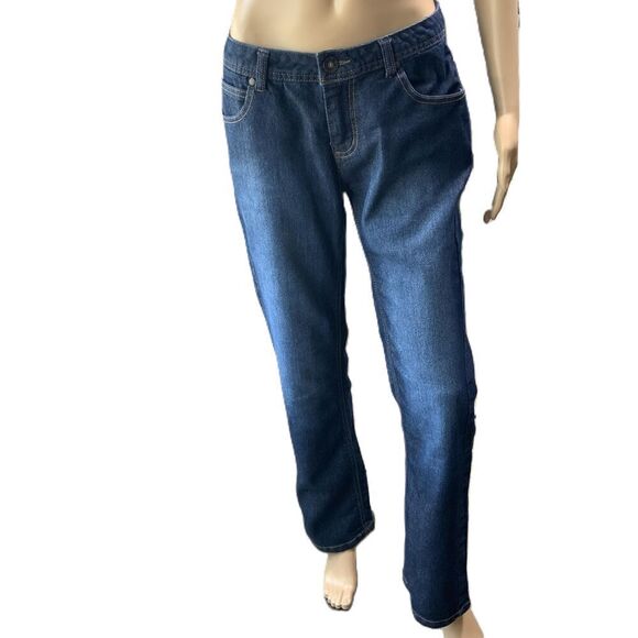 Natural Reflections Dark Wash Straight Leg Stretch Denim Womens Jeans Size 6 - Picture 1 of 15